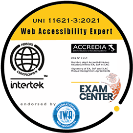 certificato UNI 11621-3:2021 Web Accessiblity Expert